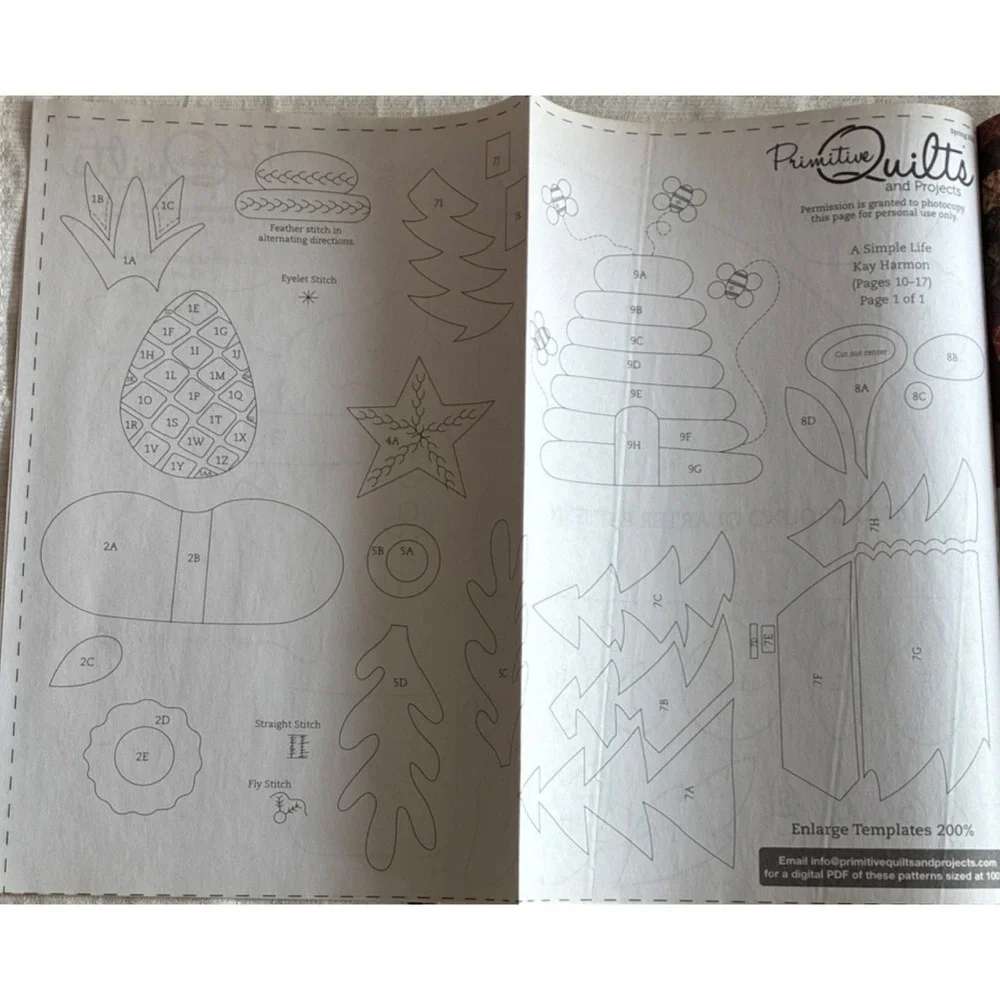 Primitive Quilts and Projects Spring 2022 Magazine Patchwork Applique